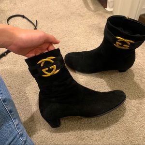 Black Suede Gucci Booties
